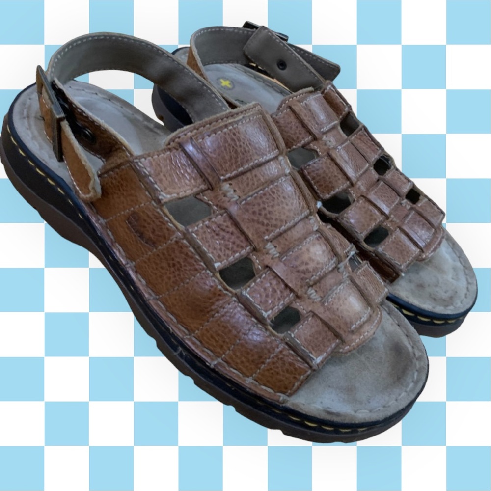 Dr. Martins Brown Leather Fisherman’s Sandals